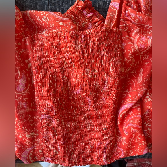 Medium 1.State Paisley puffed sleeve v neck top and matching skirt medium nwt - Picture 11 of 11